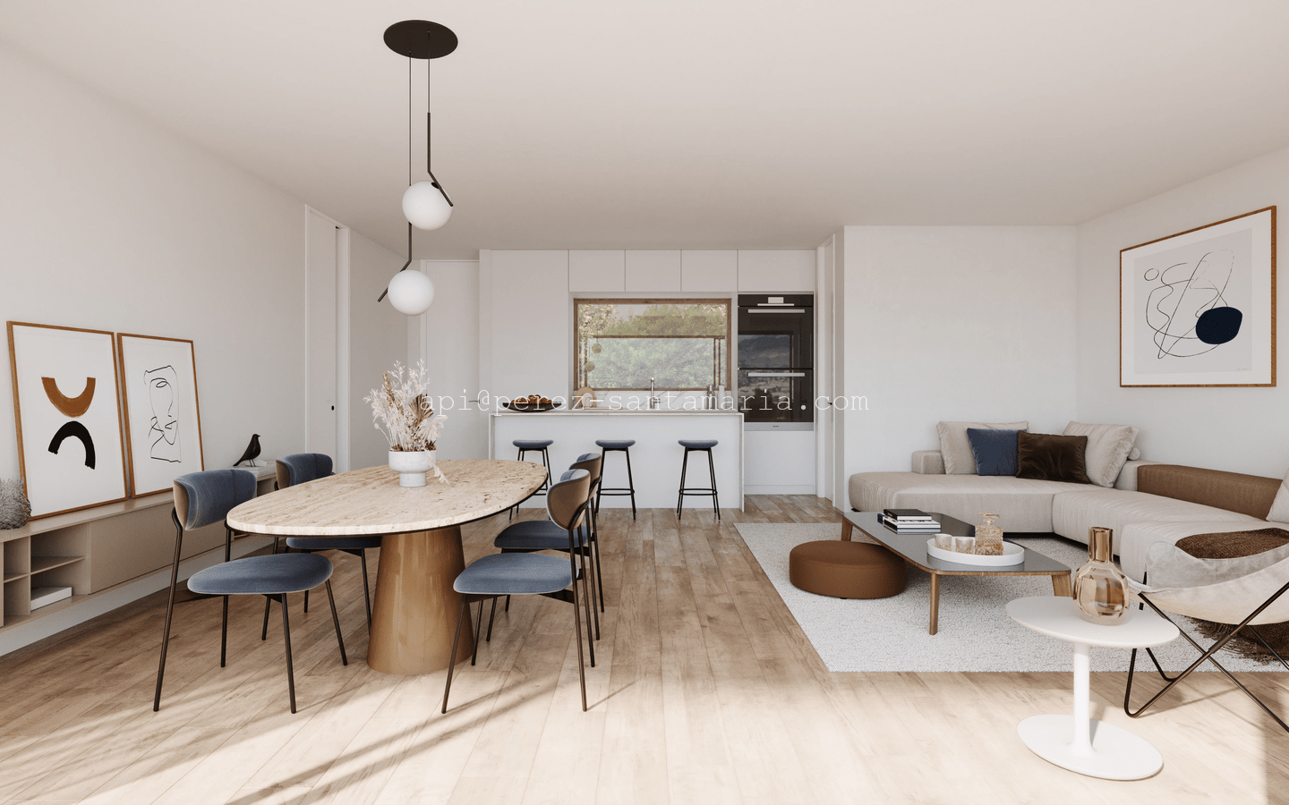E02_Mayor Interior F2_Living_11-min Atico de nueva construcción en el centro del Albir