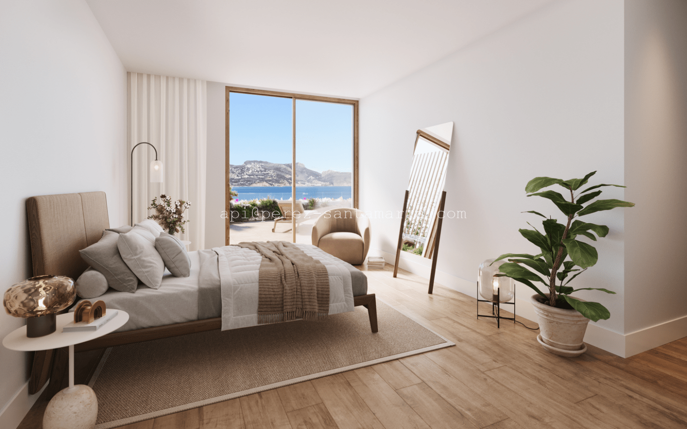 E03_Mayor PH_Interior Bed_12 Atico de nueva construcción en el centro del Albir
