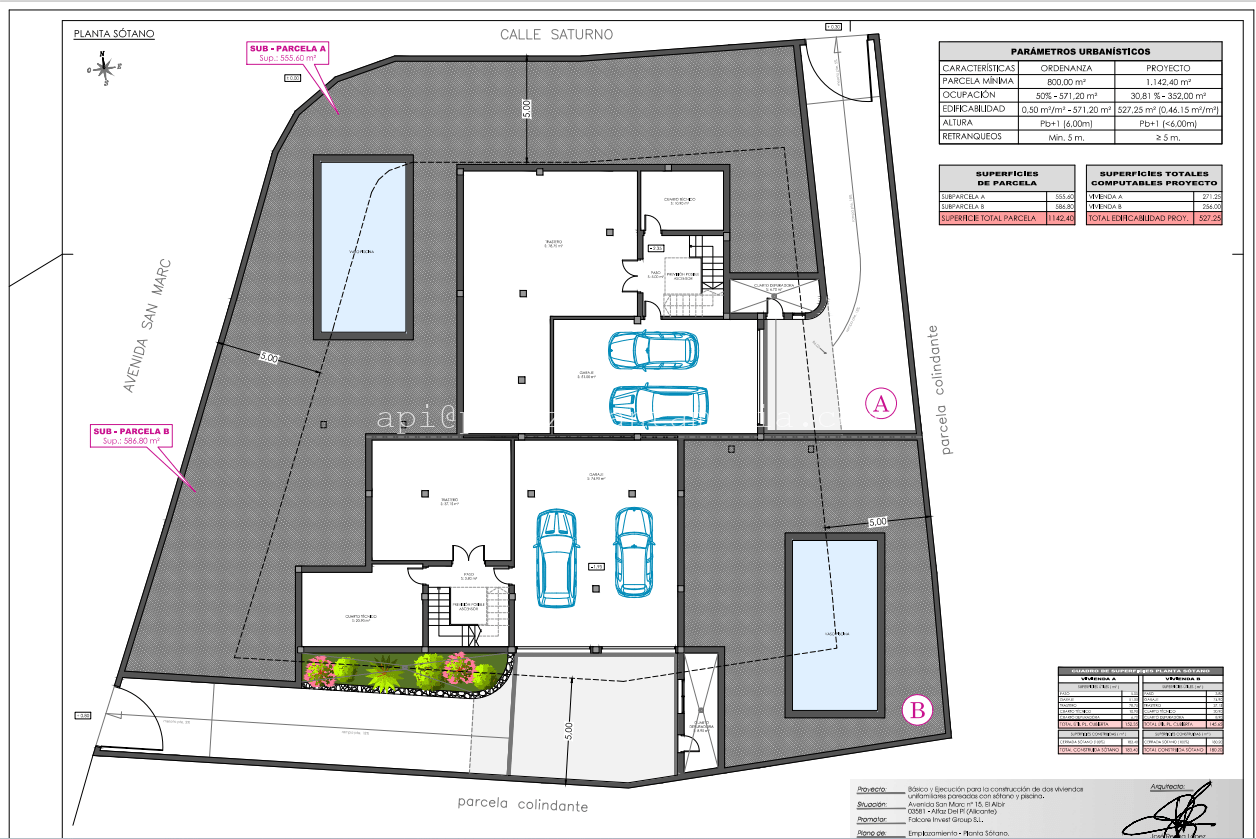 PLANO1 Fabuloso Chalet en construcción en el Albir
